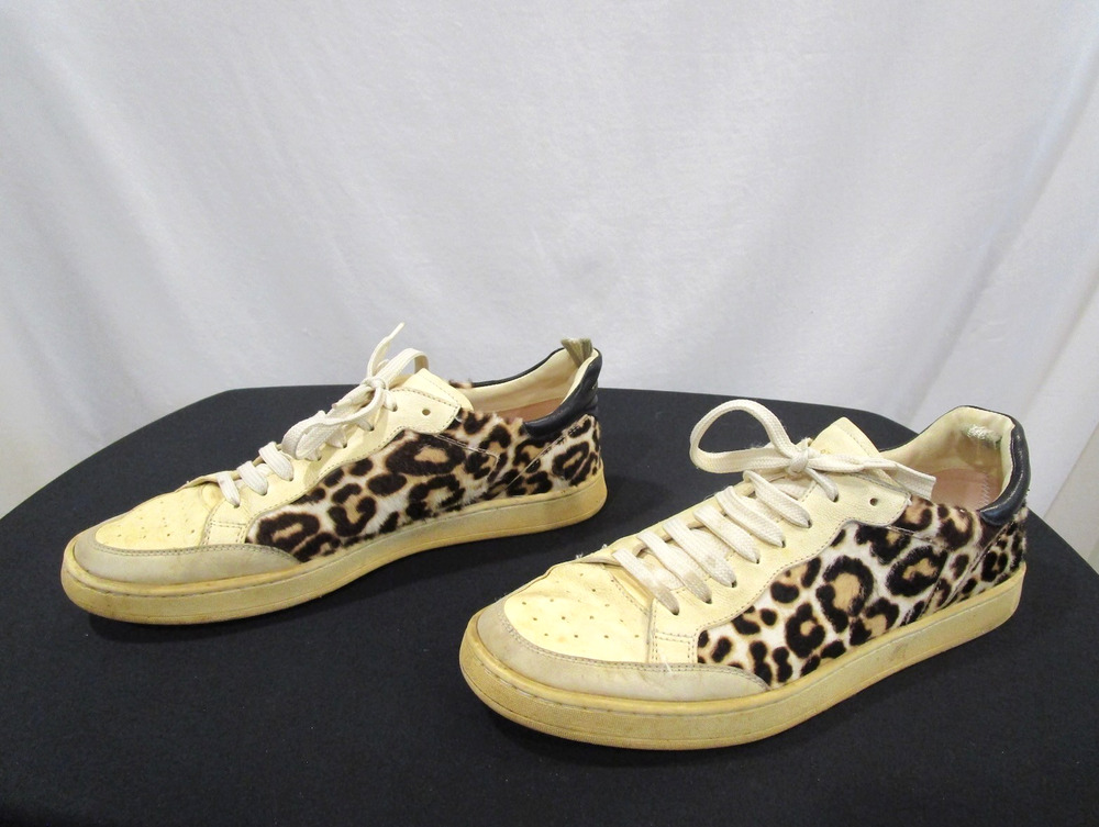 OFFICINE CREATIVE Kareem 101 Ivory, Leopard Sneakers Men Sz 41 EU/8.5 US